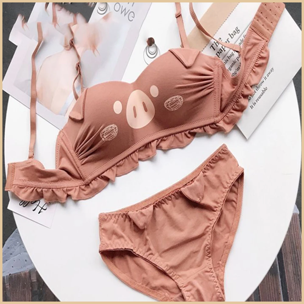 Комплект нижнего белья женский бесшовный, пикантное милое мультяшное анимационное нижнее белье для девушек, мягкий бюстгальтер и трусики, ...
Комплект нижнего белья женский бесшовный, пикантное милое мультяшное анимационное нижнее белье для девушек, мягкий бюстгальтер и трусики, ...