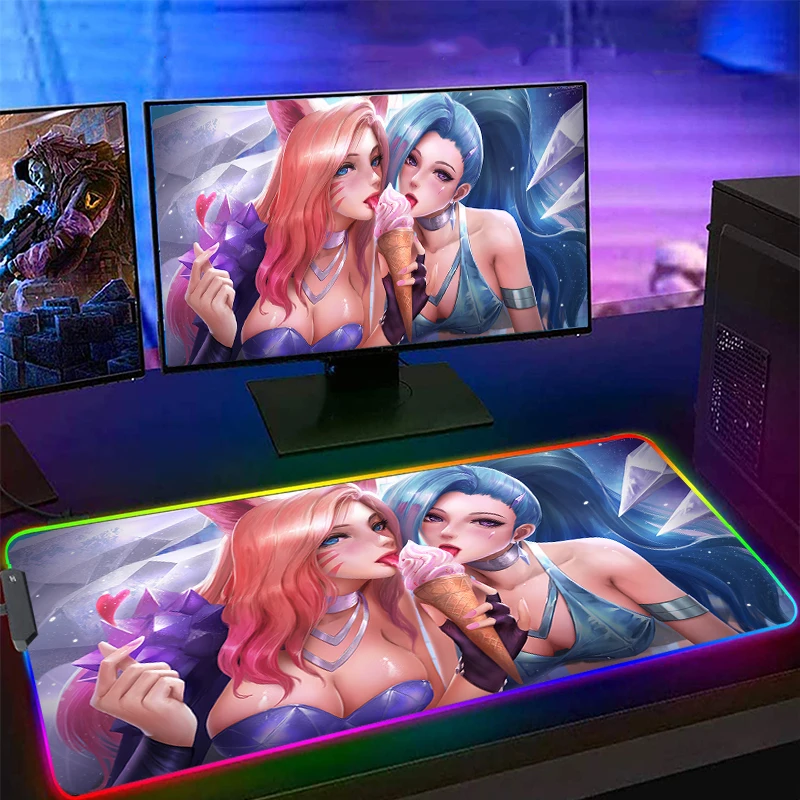 Игровой коврик для мыши Kda, компьютерный коврик для мыши RGB, большой игровой коврик для мыши LOL, большой Настольный коврик для ПК с подсветкой
Игровой коврик для мыши Kda, компьютерный коврик для мыши RGB, большой игровой коврик для мыши LOL, большой Настольный коврик для ПК с подсветкой