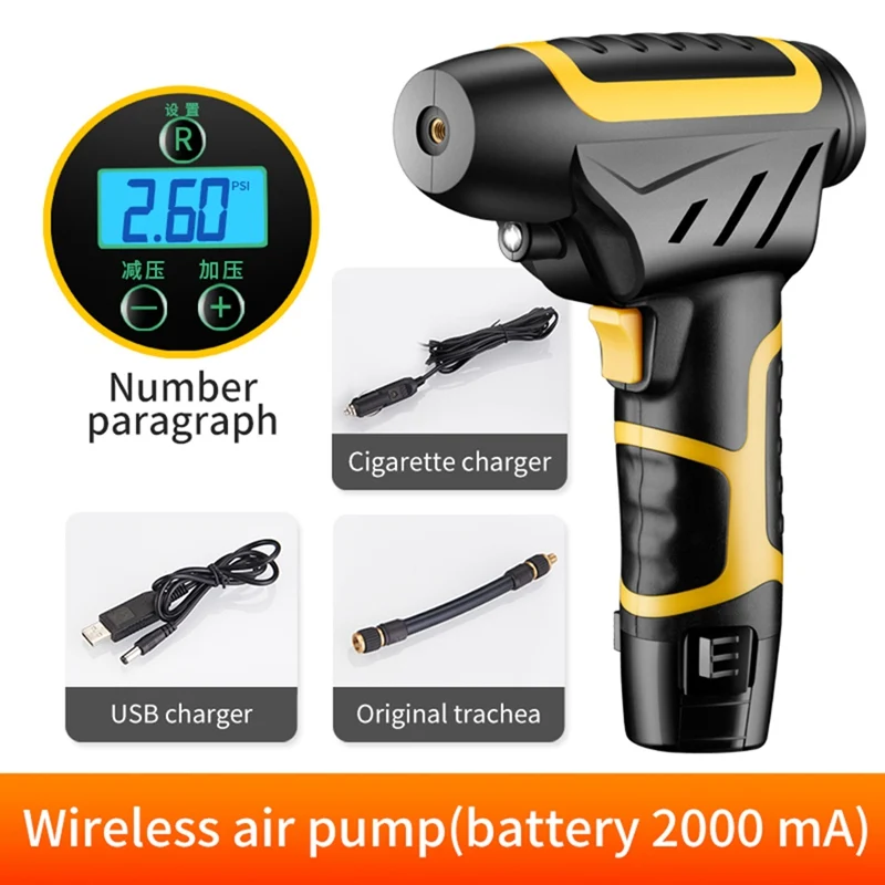 Mini Digital LED Smart Car Air Compressor Pump Portable Handheld Car Tire Inflator Electric Air Pump 150 PSI Repair Tool
Mini Digital LED Smart Car Air Compressor Pump Portable Handheld Car Tire Inflator Electric Air Pump 150 PSI Repair Tool