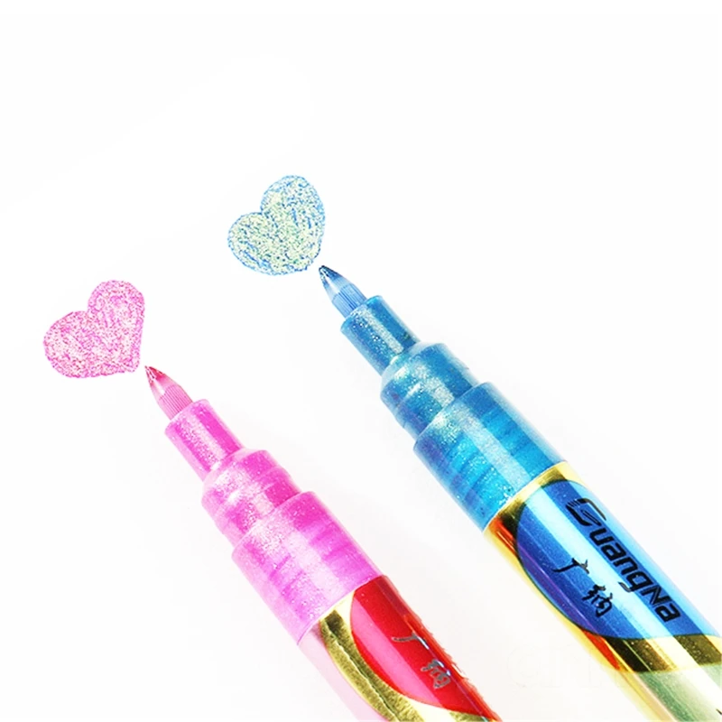 12 Colors Glittering Marker Point Paint Marker Permanent Marker Pen DIY Art Mark Y5GE
12 Colors Glittering Marker Point Paint Marker Permanent Marker Pen DIY Art Mark Y5GE