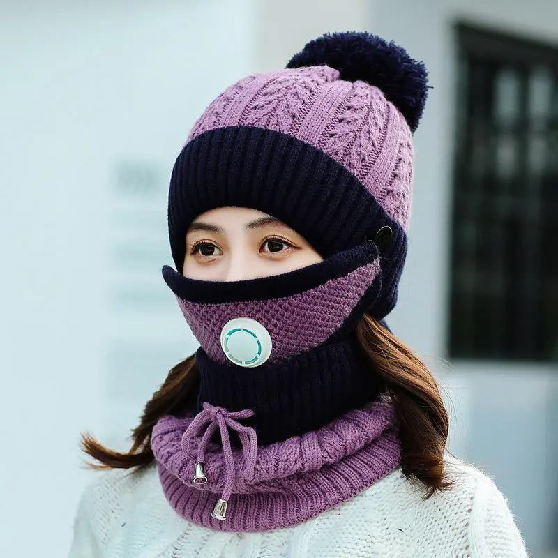 Hat women winter plus velvet thick warm hat bib mask three-piece autumn and winter woolen cap hooded cap
Hat women winter plus velvet thick warm hat bib mask three-piece autumn and winter woolen cap hooded cap