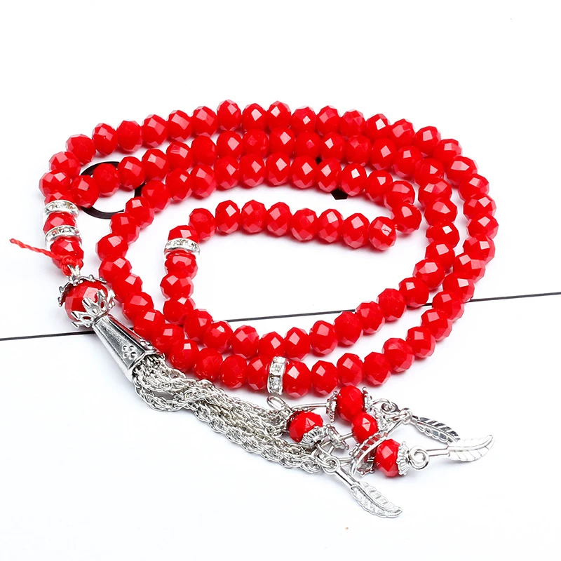 Исламские молитвенные бусы мусульманские четки Tasbih подвеска с кисточкой 99 бусин