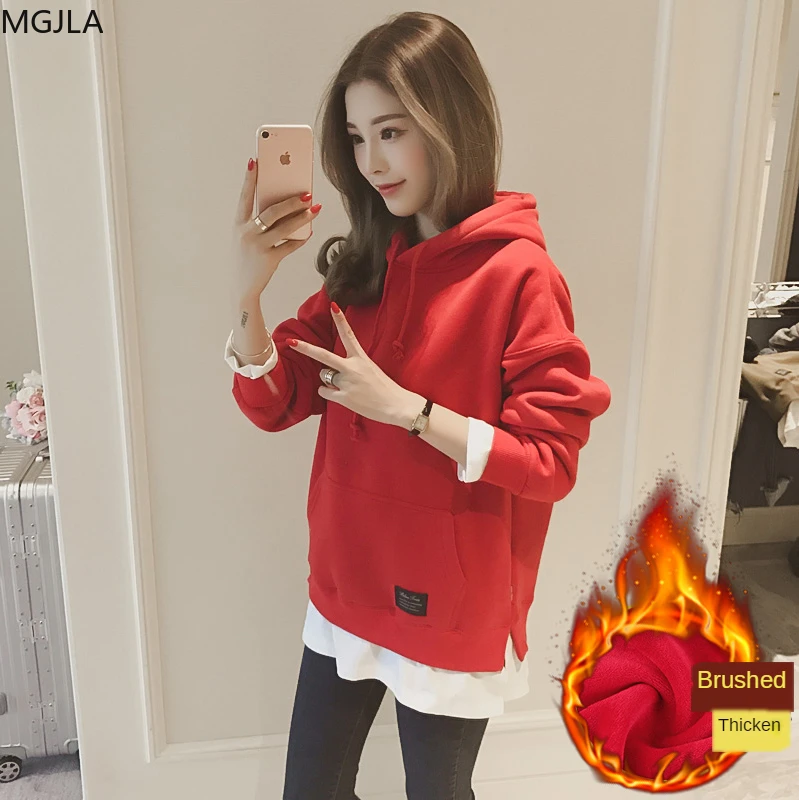 Cashmere and Thickened Women's Autumn and Winter Loose Korean Jacket Hoodie Women Clothing
Cashmere and Thickened Women's Autumn and Winter Loose Korean Jacket Hoodie Women Clothing