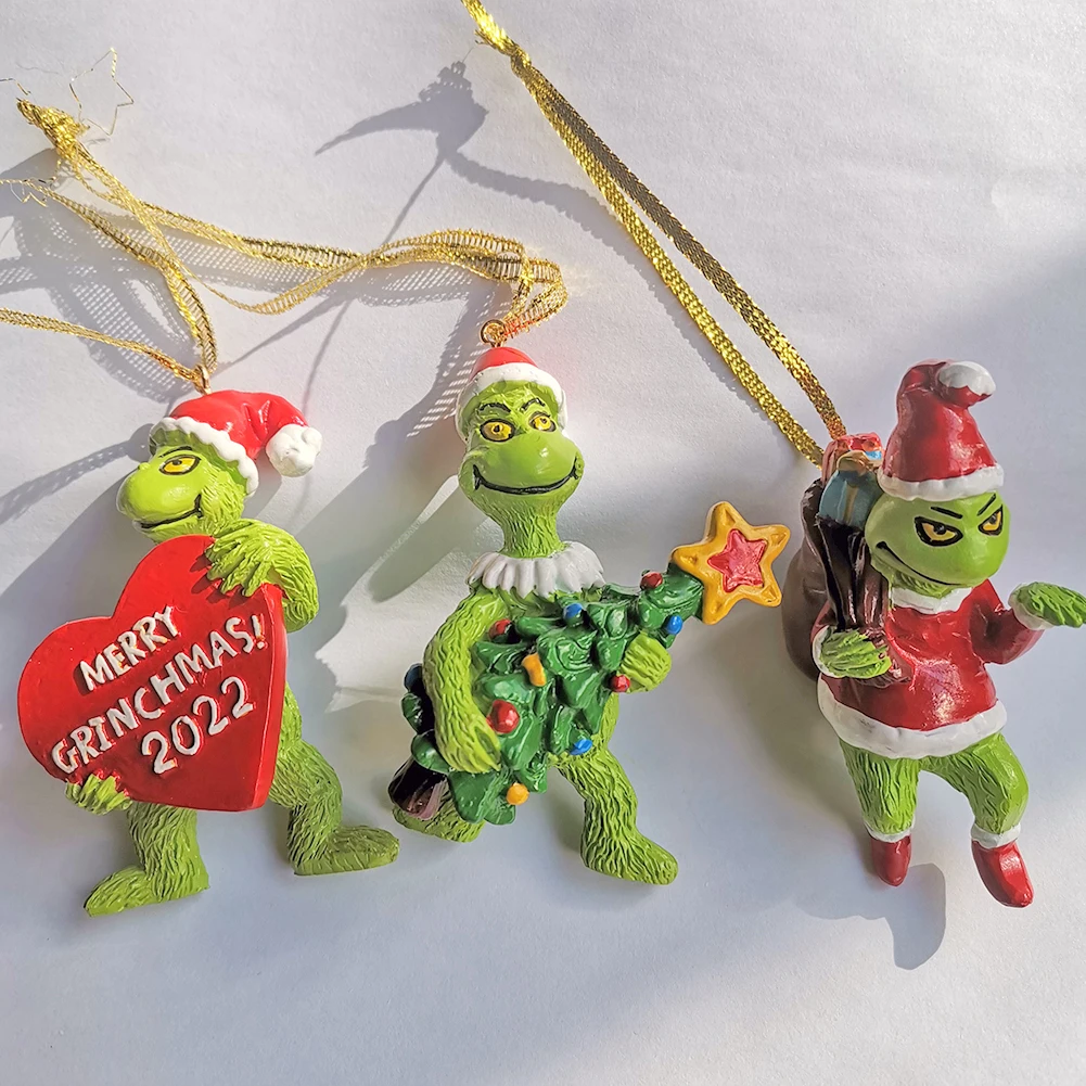 3D Stereo Resin Christmas Tree Ornaments Grinch Doll Pendant Xmas Hanging Decorations Holiday New Year Craft Kids Gifts
3D Stereo Resin Christmas Tree Ornaments Grinch Doll Pendant Xmas Hanging Decorations Holiday New Year Craft Kids Gifts