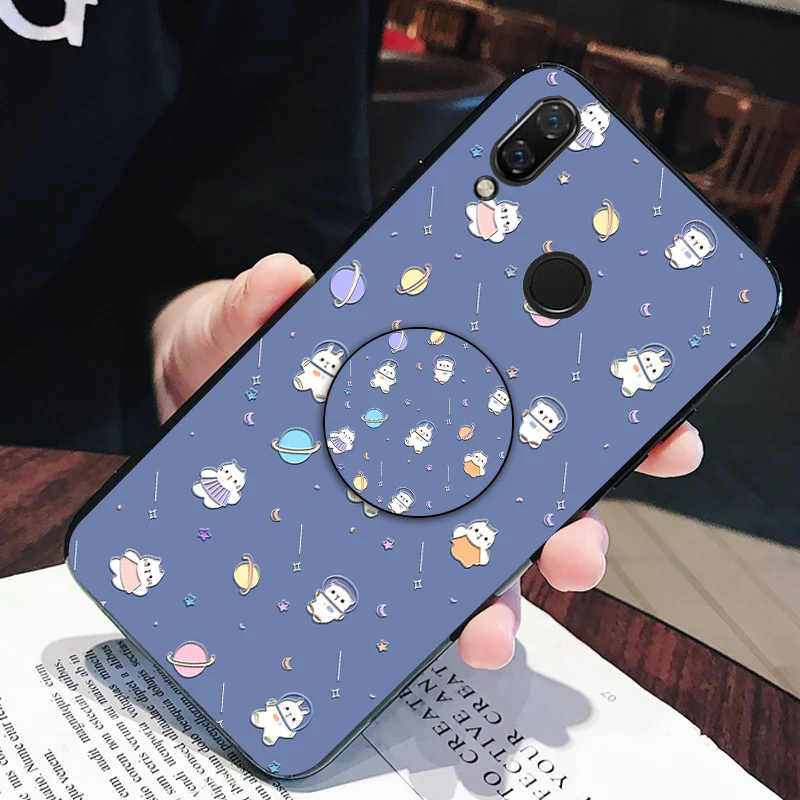 Airbag Holder Silicone Case For Huawei Nova Lite 2 Plus 2i 2S 3 4 3E 3i 4E Cute Bear Soft Back Cover Honor Magic | Мобильные