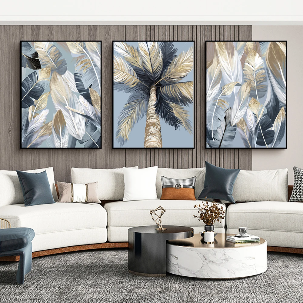 Blue Grey Gold Feather Poster Tropical Tree Palm Leaves Canvas Paintings On The Wall Art Prints Picture Interior Home Decor
Blue Grey Gold Feather Poster Tropical Tree Palm Leaves Canvas Paintings On The Wall Art Prints Picture Interior Home Decor