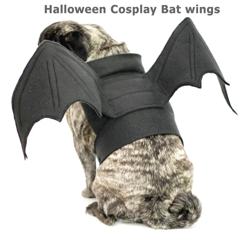 

Halloween Cosplay Bat wings Costumes dog Bat wings collar harness puppy pet cat black bat