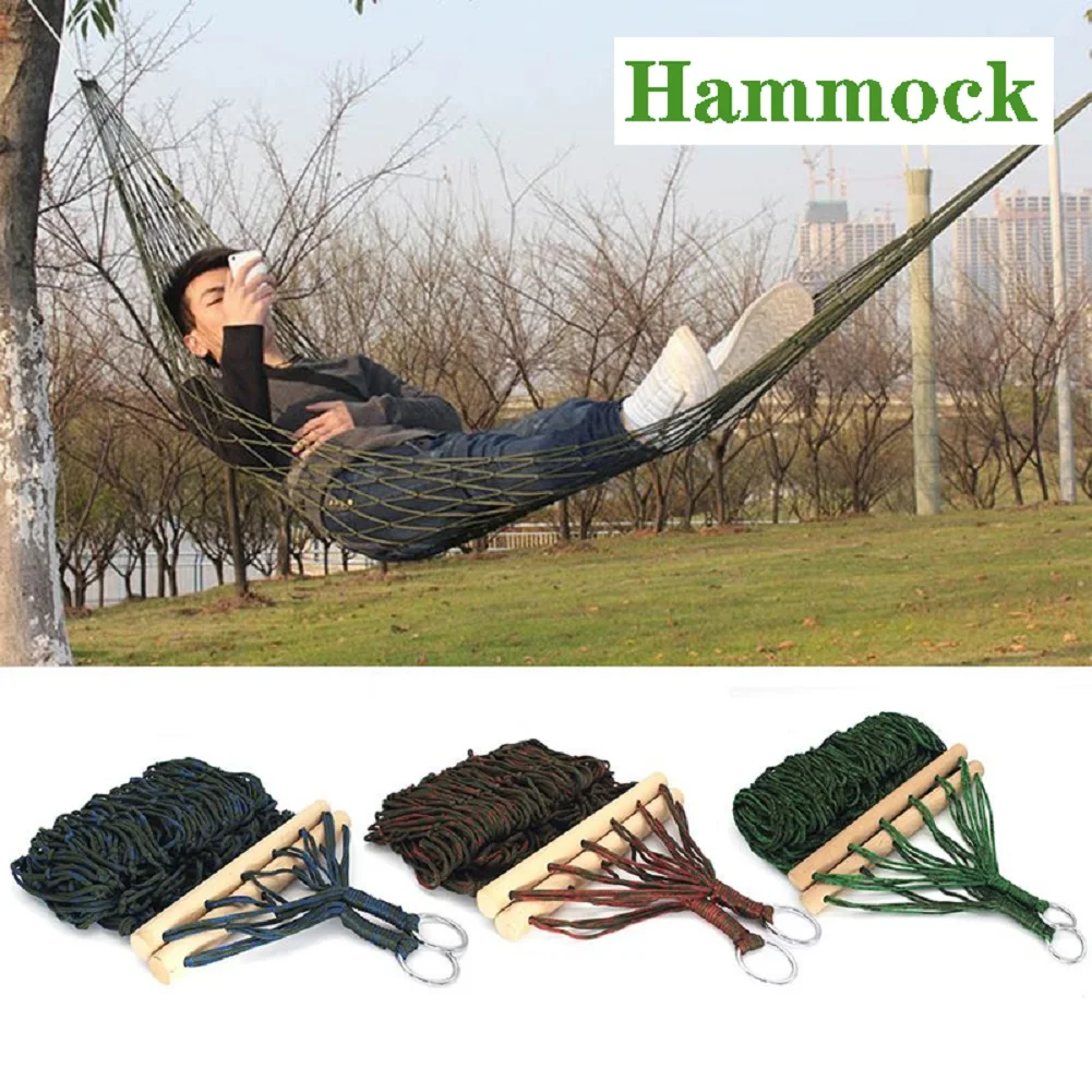 210 * 100cm Portable hammock Nylon Mesh Hammock Net Sleeping Bed For Outdoor Patio Porch Garden Travel Camping Blue Green Red
210 * 100cm Portable hammock Nylon Mesh Hammock Net Sleeping Bed For Outdoor Patio Porch Garden Travel Camping Blue Green Red