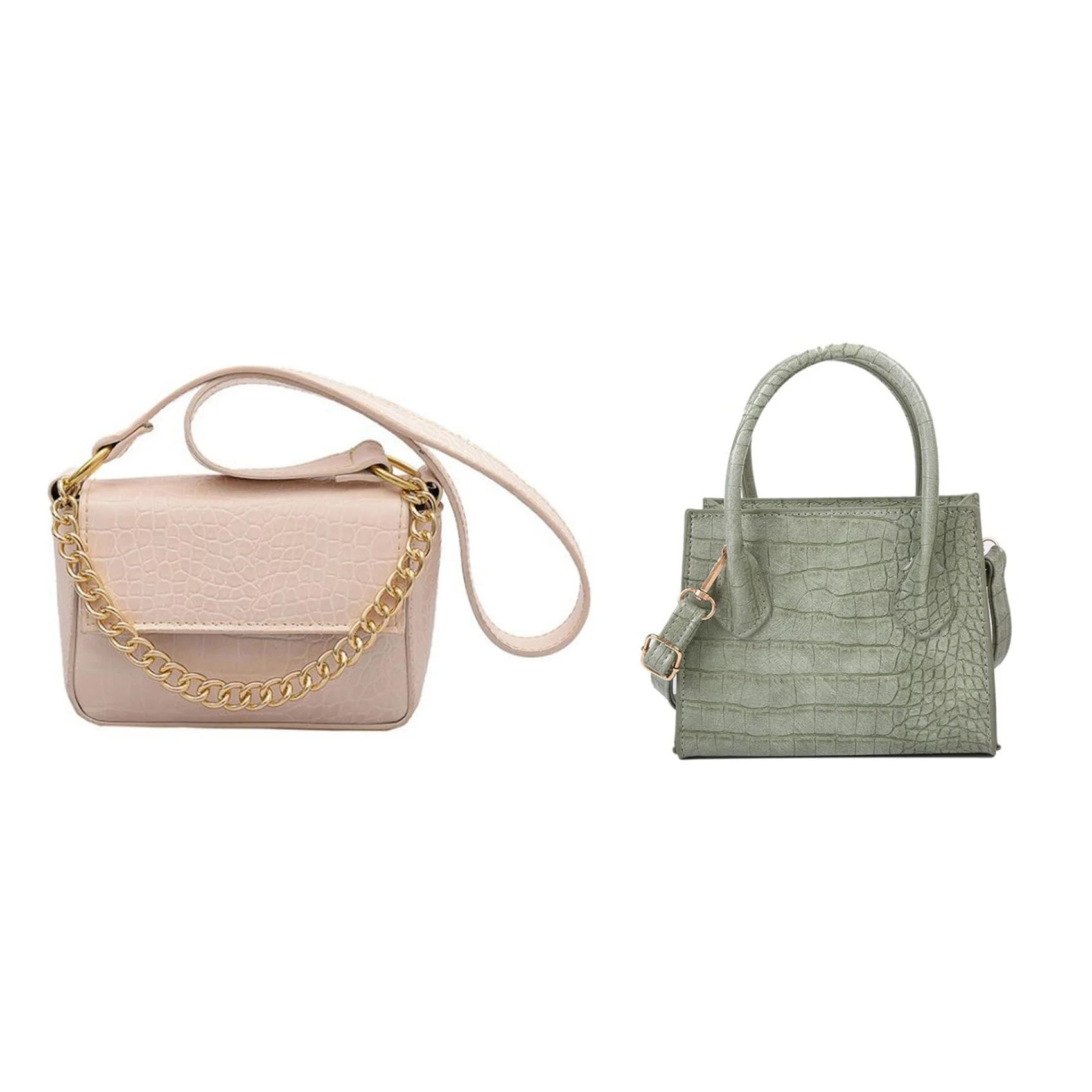 2 Pcs Bag: 1 Pcs Chain Lock Messenger Bag Small Square Bag Beige & 1 Pcs Pu Leather Square Crossbody Messenger Bag Green
2 Pcs Bag: 1 Pcs Chain Lock Messenger Bag Small Square Bag Beige & 1 Pcs Pu Leather Square Crossbody Messenger Bag Green