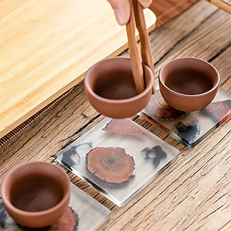 Resin Epoxy Coasters Set Of 6 Includes Holder Design Glass Coasters For Drinks Cups Bar Glass Table Coasters Decorative 
Resin Epoxy Coasters Set Of 6 Includes Holder Design Glass Coasters For Drinks Cups Bar Glass Table Coasters Decorative