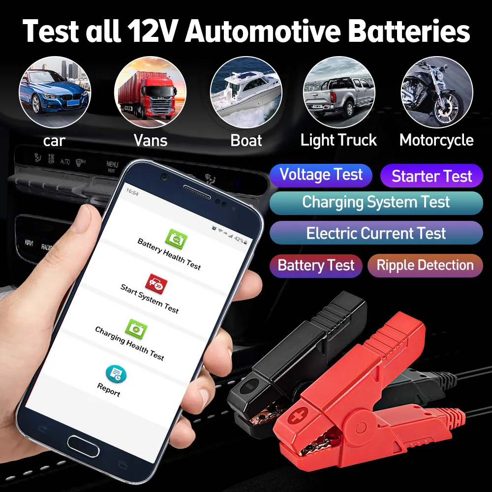 Зажим для аккумулятора Yuanzheng X431 BST360 тестер Bluetooth тестер, используемый с фотоэлементами
Зажим для аккумулятора Yuanzheng X431 BST360 тестер Bluetooth тестер, используемый с фотоэлементами