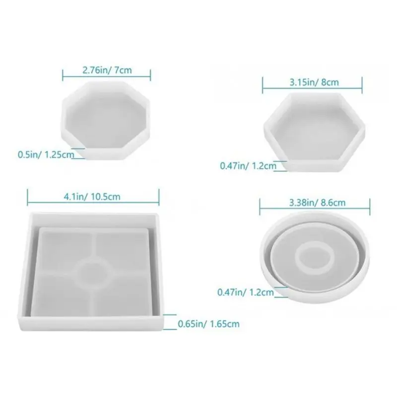 7 Pcs Resin Silicone Molds, DIY Crystal Coaster Silicone Molds for DIY Craft
7 Pcs Resin Silicone Molds, DIY Crystal Coaster Silicone Molds for DIY Craft