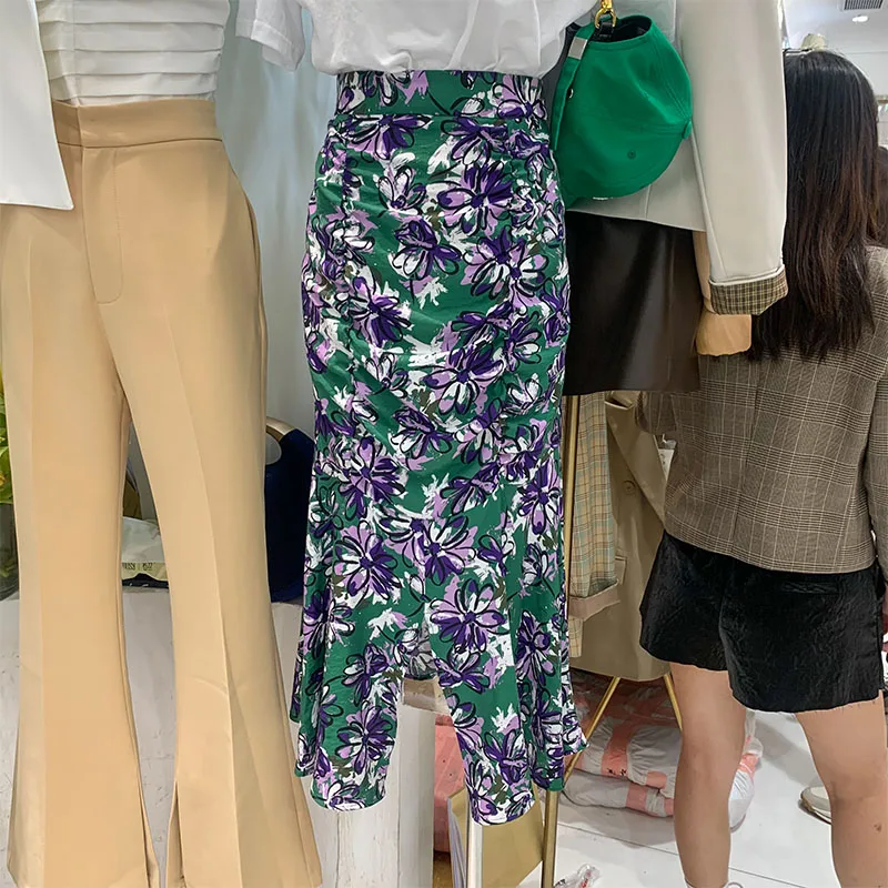 New Spring Summer Fishtail Skirt 2021 Mid-long Irregular Split Floral Skirt Slim High Waist Package Hip Feminine Mermaid Skirts
New Spring Summer Fishtail Skirt 2021 Mid-long Irregular Split Floral Skirt Slim High Waist Package Hip Feminine Mermaid Skirts
