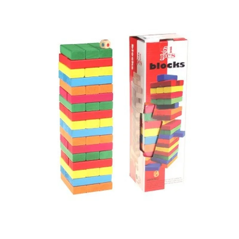 Wooden Puzzle Leisure Digital Game 54 Pieces of Large Building Blocks Stacked High Creativity Jenga Board Game
Wooden Puzzle Leisure Digital Game 54 Pieces of Large Building Blocks Stacked High Creativity Jenga Board Game