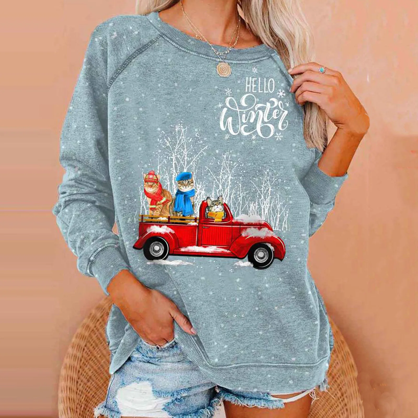 Fashion Women Sweatshirts O-neck Christmas Lovely Gradient Print Long Sleeve Casual Hoodies Top Loose Hoodies
Fashion Women Sweatshirts O-neck Christmas Lovely Gradient Print Long Sleeve Casual Hoodies Top Loose Hoodies