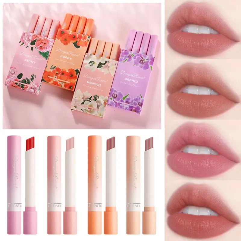 4 PCS Hydrating Lipstick Lip Color Long-lasting Matte Lipstick Set Smooth Application Easy to Wear Matte Finish Lipstick Set
4 PCS Hydrating Lipstick Lip Color Long-lasting Matte Lipstick Set Smooth Application Easy to Wear Matte Finish Lipstick Set
