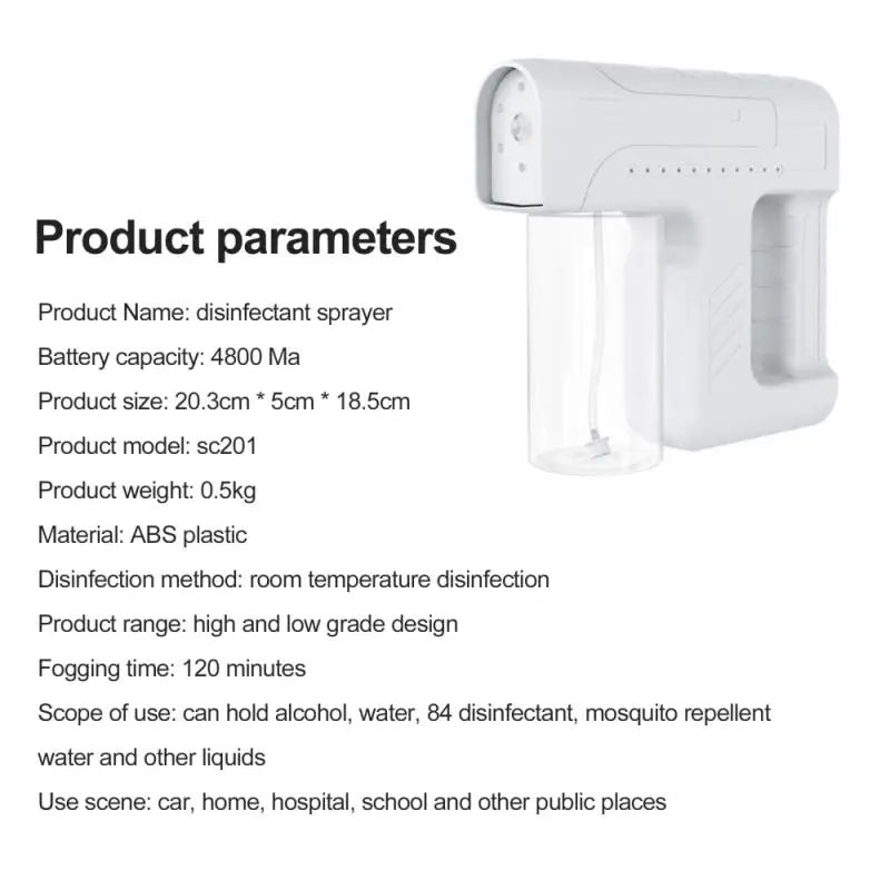 Garden Accessories 300ml Electric Spray Gun Handheld USB Rechargeable Nano Atomizer Fogger Spray Bottle Wireless Spray Machine
Garden Accessories 300ml Electric Spray Gun Handheld USB Rechargeable Nano Atomizer Fogger Spray Bottle Wireless Spray Machine