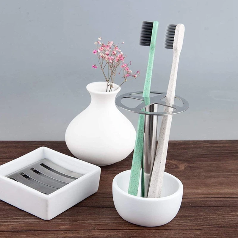 2 Pcs Toothbrush Holder,Multi-Functional Holder for Bathroom Vanity Countertop,Holds 4 Standard Brushes,for Home,Hotel
2 Pcs Toothbrush Holder,Multi-Functional Holder for Bathroom Vanity Countertop,Holds 4 Standard Brushes,for Home,Hotel