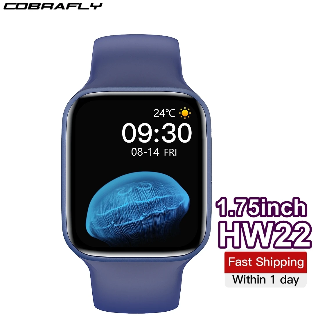 COBRAFLY 1.75 inch IWO HW22 BT Call Series 6 Smart Watch IP67 Waterproof Long Standby Custom Smartwatch Men Women Fitness 
COBRAFLY 1.75 inch IWO HW22 BT Call Series 6 Smart Watch IP67 Waterproof Long Standby Custom Smartwatch Men Women Fitness