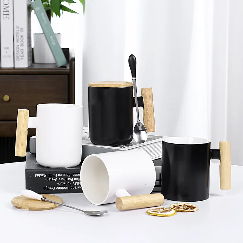 Modern ceramic mug with bamboo cover spoon wooden handle simple nordic office couple men and women water cup coffee cup
Modern ceramic mug with bamboo cover spoon wooden handle simple nordic office couple men and women water cup coffee cup