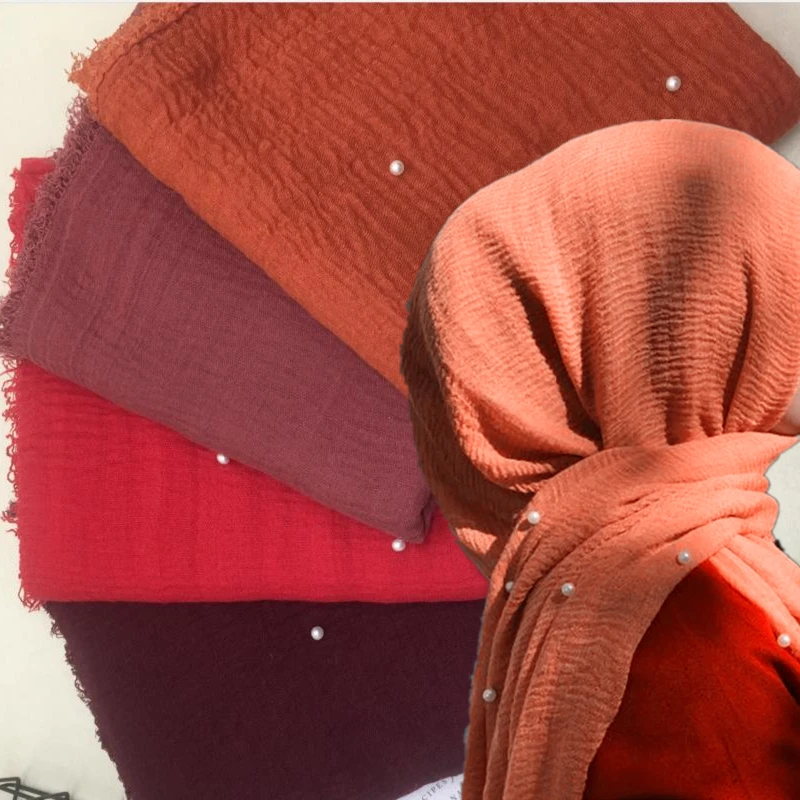 Premium cotton plain hijab scarf Pearls Women scarves muslim headwear foulard fashion hijabs
Premium cotton plain hijab scarf Pearls Women scarves muslim headwear foulard fashion hijabs