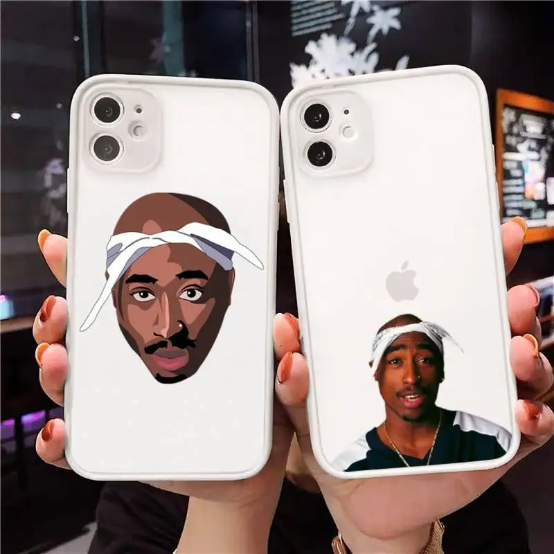 Rapper 2pac Phone Case For iPhone 12 11 Mini Pro XR XS Max 7 8 Plus X Matte transparent White Cover
Rapper 2pac Phone Case For iPhone 12 11 Mini Pro XR XS Max 7 8 Plus X Matte transparent White Cover
