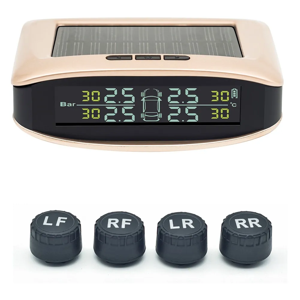 Solar TPMS Tire Pressure Monitoring System Universal Wheel Air Pressure Security Alarm External Sensors Multi Warnning Function
Solar TPMS Tire Pressure Monitoring System Universal Wheel Air Pressure Security Alarm External Sensors Multi Warnning Function