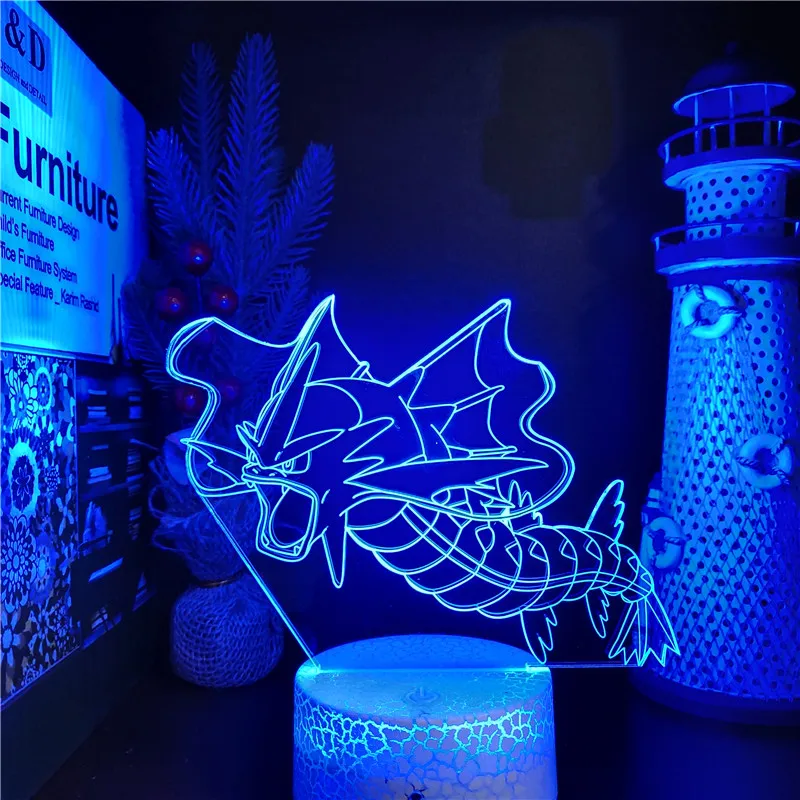 Pokemon Mega Gyarados 3D ANIME LAMP Led Nightlights Color Changing Pokemon Sword and Shield lampara Baby Sleep Night Light
Pokemon Mega Gyarados 3D ANIME LAMP Led Nightlights Color Changing Pokemon Sword and Shield lampara Baby Sleep Night Light