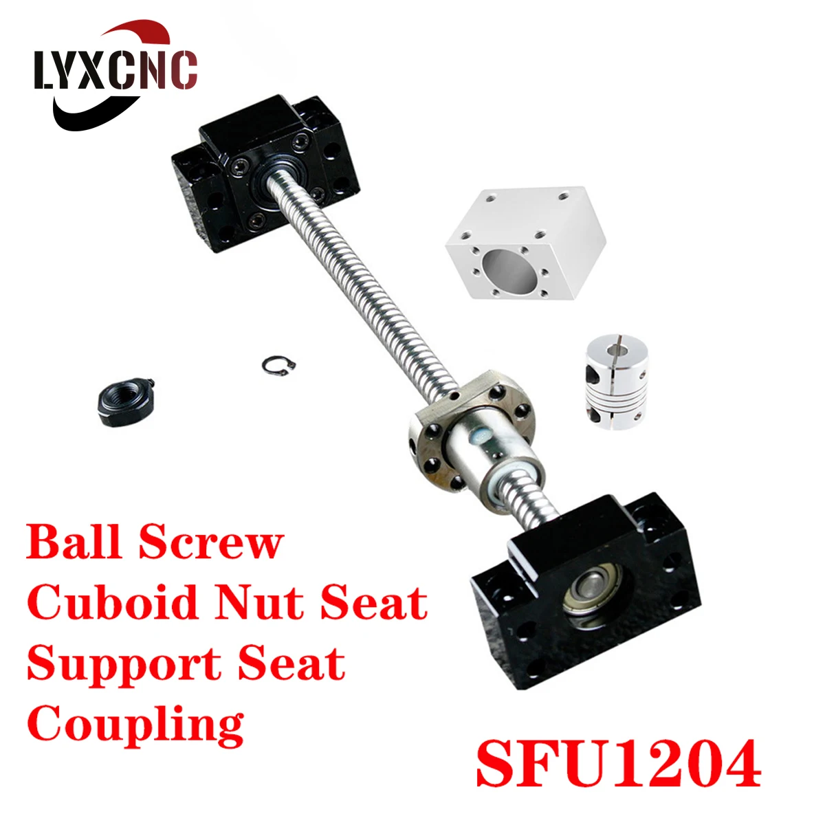 Шариковый винт SFU1204 в комплекте из четырех частей с концевой обработкой + BK10 BF10 поддерживающее сиденье + муфта D20L25 + Корпус шариковой гайки
Шариковый винт SFU1204 в комплекте из четырех частей с концевой обработкой + BK10 BF10 поддерживающее сиденье + муфта D20L25 + Корпус шариковой гайки