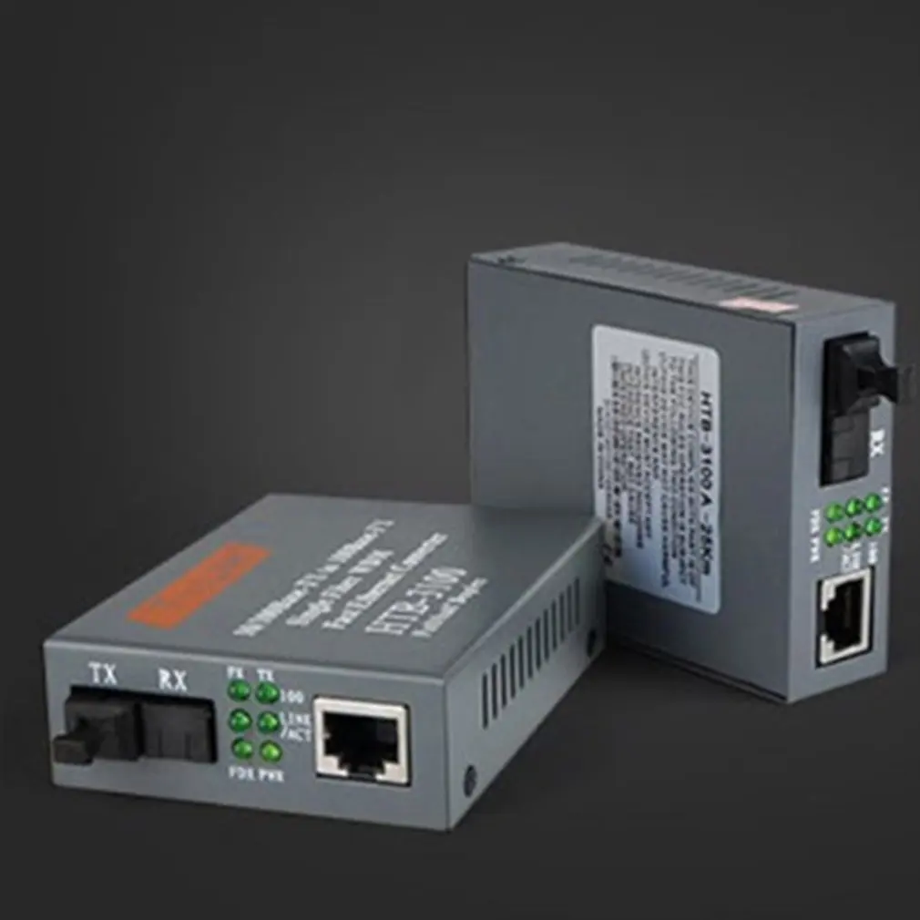 1 Pair Media Converter HTB-3100 Gigabit Fiber Optical Single Mode Single Fiber SC Port 25KM External Power Supply 10/100M 2pcs
1 Pair Media Converter HTB-3100 Gigabit Fiber Optical Single Mode Single Fiber SC Port 25KM External Power Supply 10/100M 2pcs
