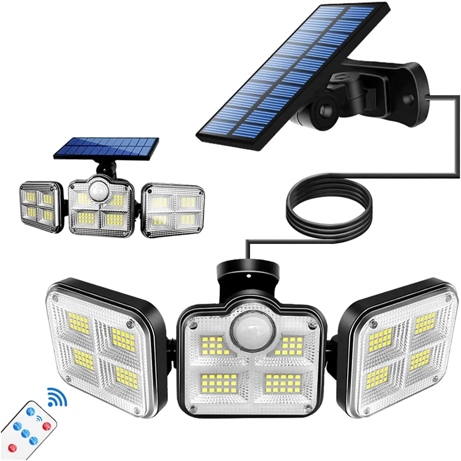 LED Solar Lamp Outdoor Waterproof 3 Heads Motion Sensor 270 Wide Angle Solar Powered Garland Led Solar Light for Outdoor Garden
LED Solar Lamp Outdoor Waterproof 3 Heads Motion Sensor 270 Wide Angle Solar Powered Garland Led Solar Light for Outdoor Garden