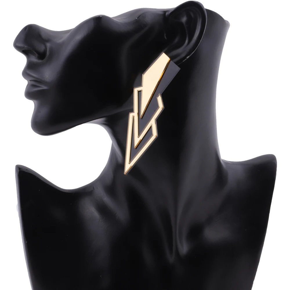 New Punk Gold Color Mirror Acrylic Earrings for Women Geometric Triangle Big Long Dangle Earrings Brincos Jewelry Accessories
New Punk Gold Color Mirror Acrylic Earrings for Women Geometric Triangle Big Long Dangle Earrings Brincos Jewelry Accessories
