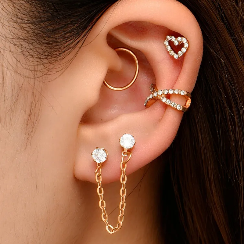 Creative Women Full Diamond Love Heart Dangle Earrings Set Party Jewelry
Creative Women Full Diamond Love Heart Dangle Earrings Set Party Jewelry