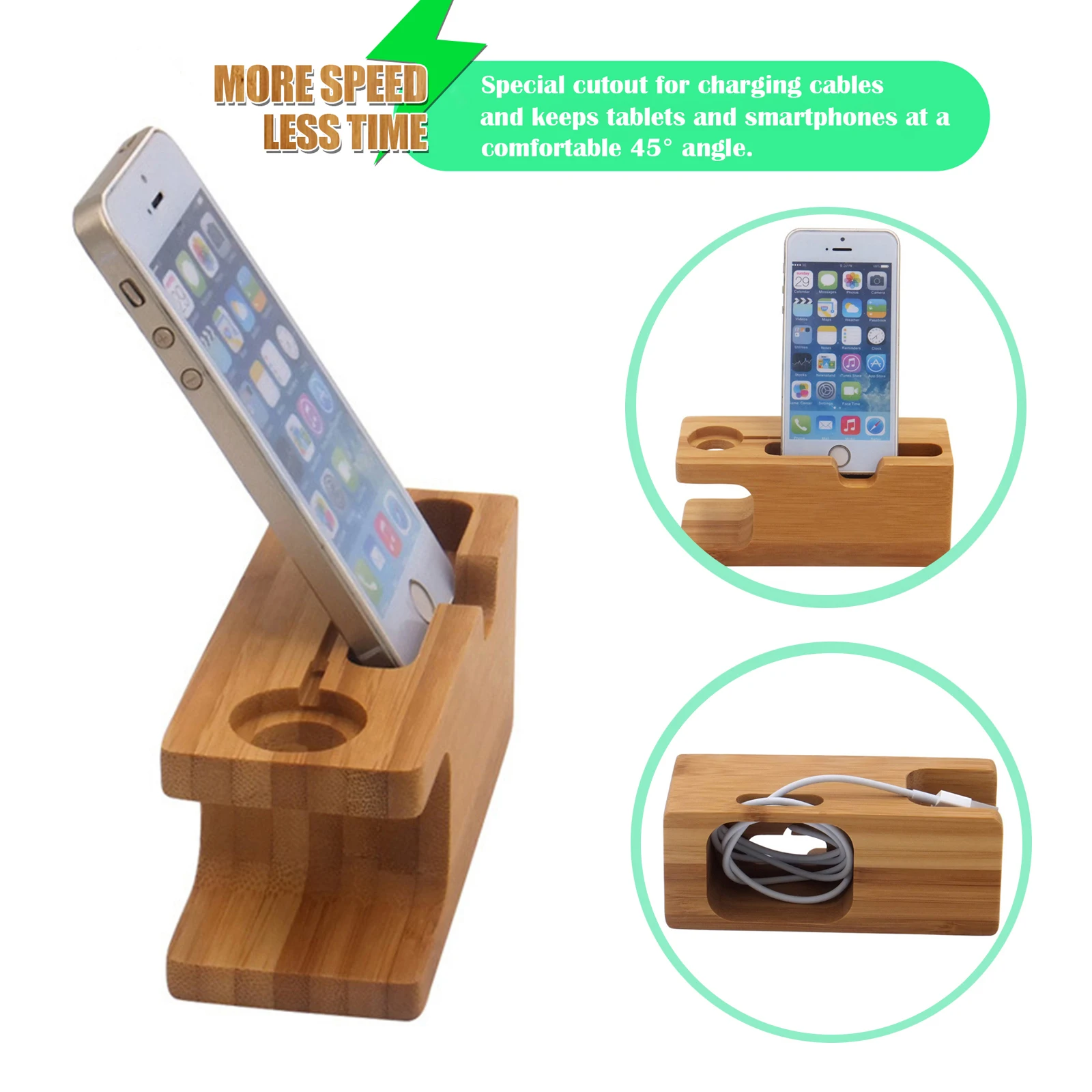 Bamboo Material Charging Dock Base Multifunctional Phone Stands Fashion Charger Holder For Apple Watch For iPhone
Bamboo Material Charging Dock Base Multifunctional Phone Stands Fashion Charger Holder For Apple Watch For iPhone