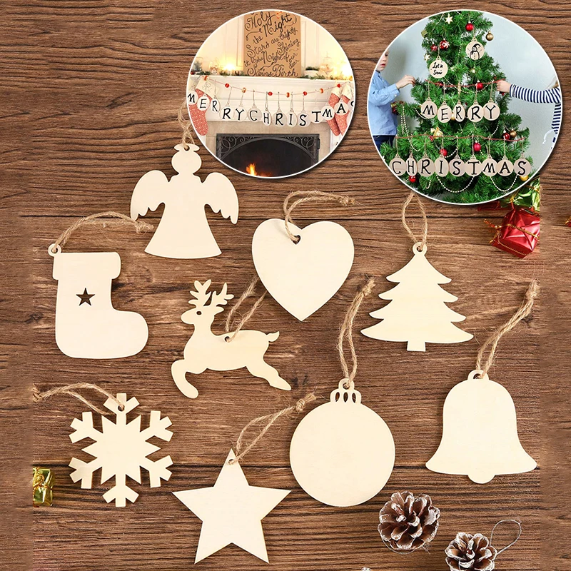 10Pcs DIY Natural Wooden Chip Santa Claus Christmas Tree Hanging Ornaments Pendant Kids Gifts Snowman Tree Shape Xmas Decoration
10Pcs DIY Natural Wooden Chip Santa Claus Christmas Tree Hanging Ornaments Pendant Kids Gifts Snowman Tree Shape Xmas Decoration