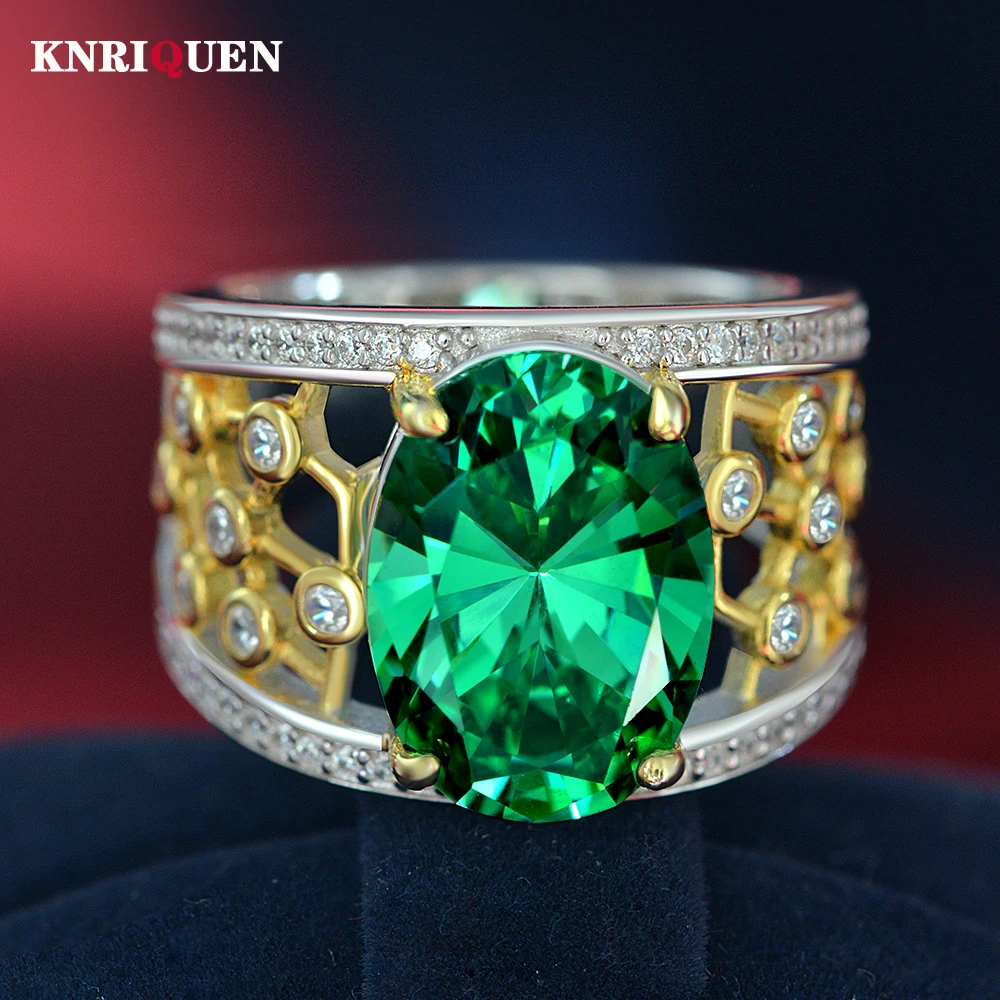 Женское кольцо из серебра 100% пробы с изумрудом, 10 х14 мм 
Женское кольцо из серебра 100% пробы с изумрудом, 10 х14 мм