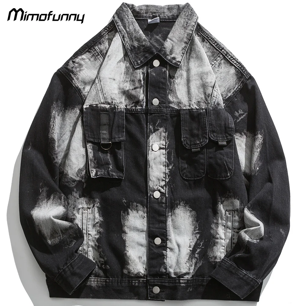 Hip Hop Denim Jacket Men Multi-Pocket Tie Dye Printed Streetwear Autumn Adjustable Ribbon Hipster Cargo High Street Cowboy Coats
Hip Hop Denim Jacket Men Multi-Pocket Tie Dye Printed Streetwear Autumn Adjustable Ribbon Hipster Cargo High Street Cowboy Coats