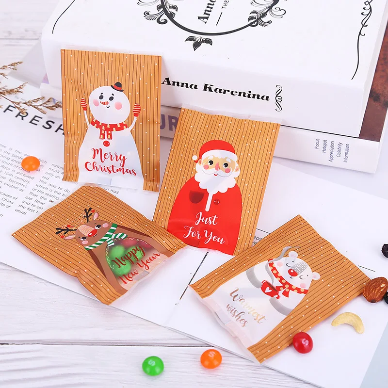 100Pcs Christmas Bags Christmas Candy Cookie Gift Bag Plastic Self-Adhesive Biscuits Snack Packaging Bag Xmas Party Decor Favors
100Pcs Christmas Bags Christmas Candy Cookie Gift Bag Plastic Self-Adhesive Biscuits Snack Packaging Bag Xmas Party Decor Favors