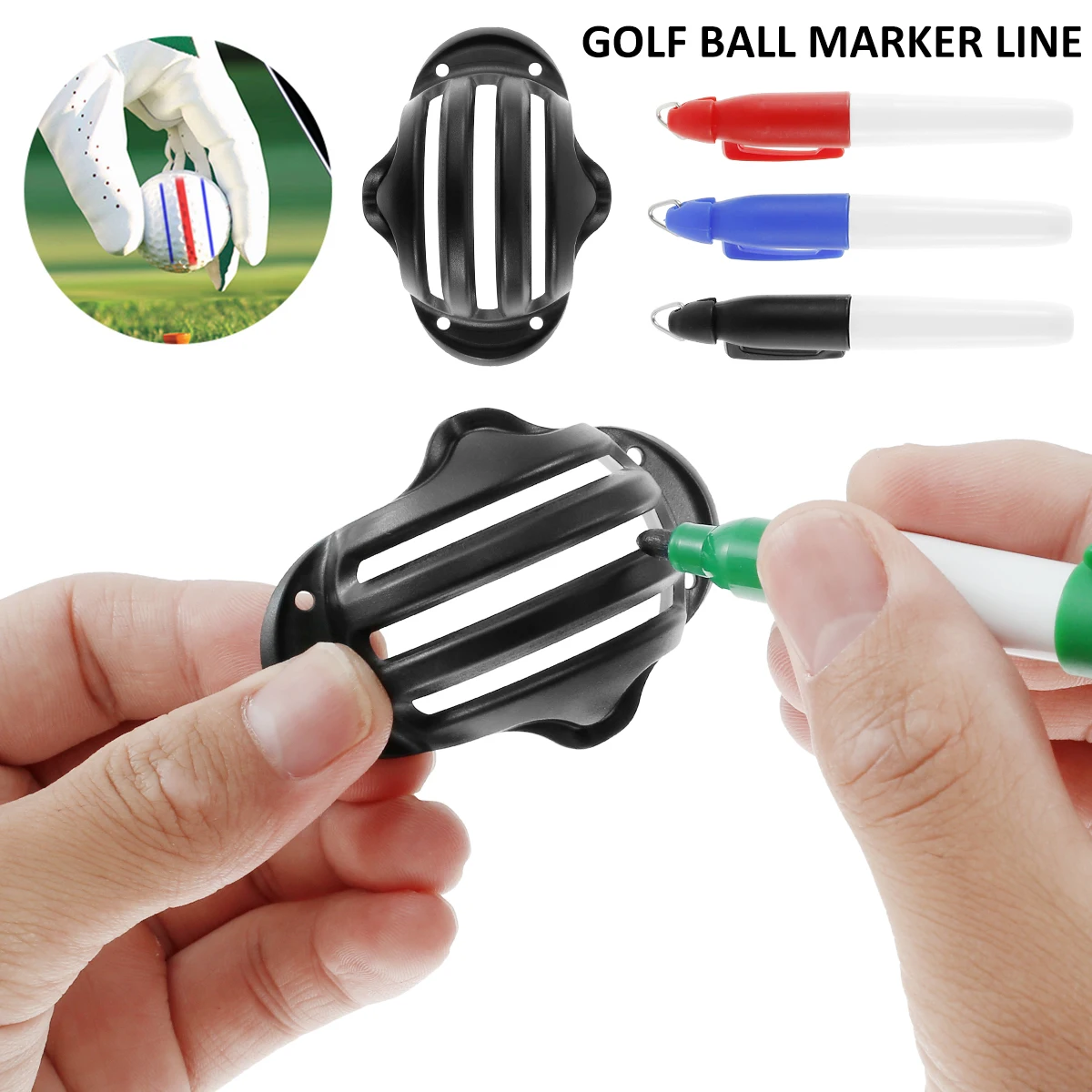 Golf Ball Line Liner Ball Marking Tool Alignment Tool Golf Ball Marker Pen Golf Alignment Putting Tool Line Marker Drawing Kit
Golf Ball Line Liner Ball Marking Tool Alignment Tool Golf Ball Marker Pen Golf Alignment Putting Tool Line Marker Drawing Kit