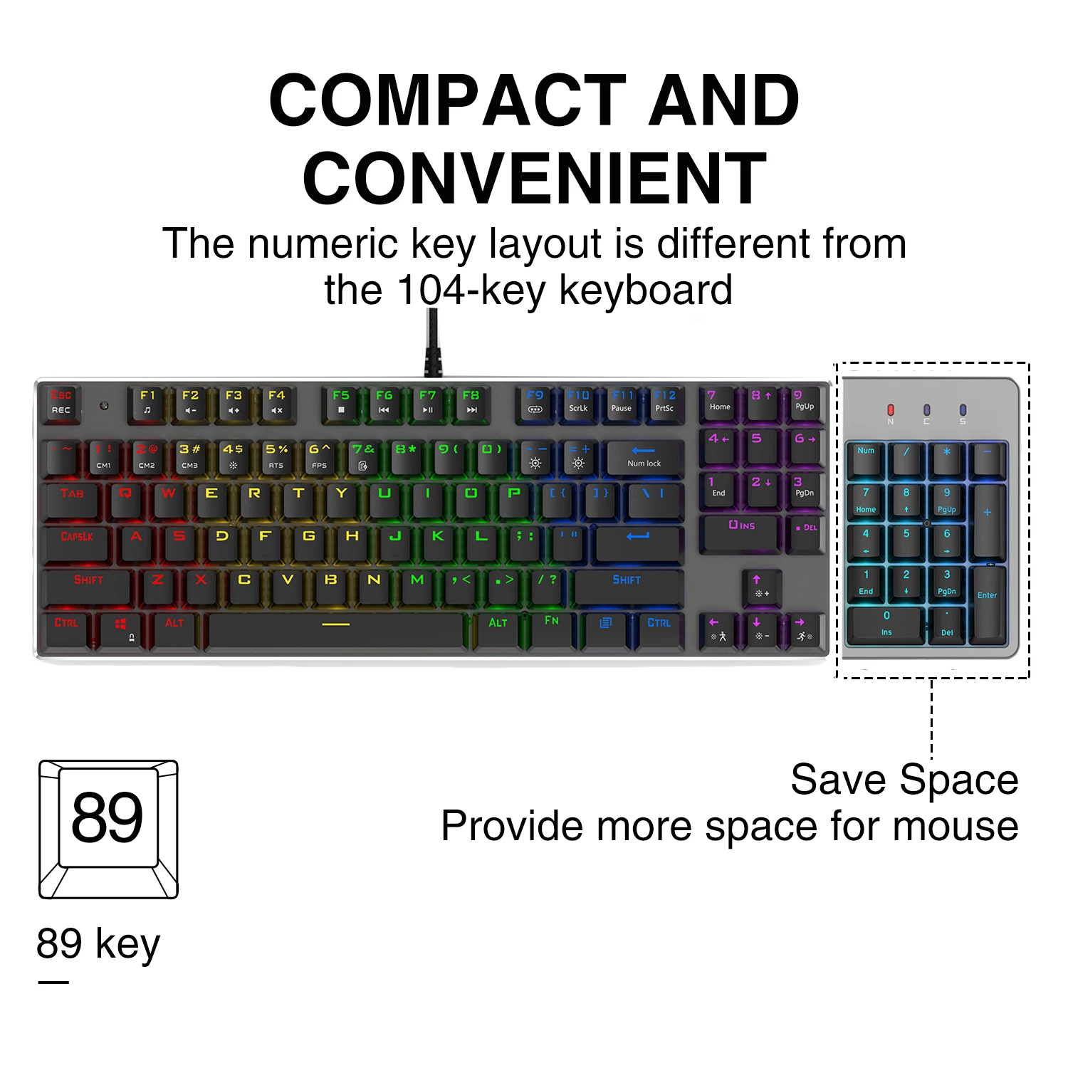 Wired Gaming Mechanical Keyboard Backlit 89 Key With Number keys Blue Red Brown Switch For Game Laptop PC Computer Russian US
Wired Gaming Mechanical Keyboard Backlit 89 Key With Number keys Blue Red Brown Switch For Game Laptop PC Computer Russian US
