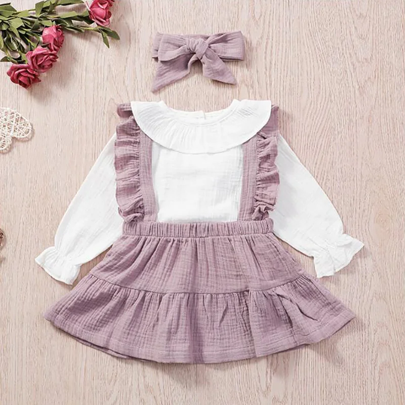 Bobora 2021New Newborn Baby girl Clothes Autumn Winter Long-Sleeved Doll Collar Top +Solid Color Pleated Skirt Fashion Suit
Bobora 2021New Newborn Baby girl Clothes Autumn Winter Long-Sleeved Doll Collar Top +Solid Color Pleated Skirt Fashion Suit