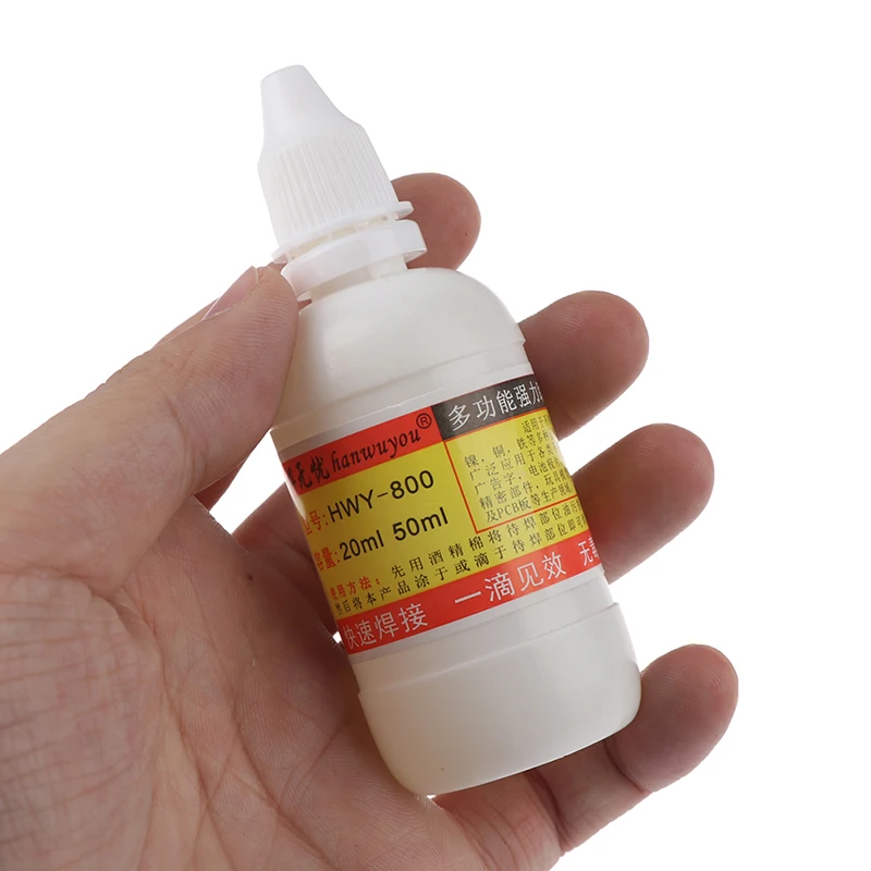 1 Bottle 20ml/50ml Stainless Steel Liquid Flux Soldering Paste Flux Liquid Solders Water Durable Liquid Solders Best Price
1 Bottle 20ml/50ml Stainless Steel Liquid Flux Soldering Paste Flux Liquid Solders Water Durable Liquid Solders Best Price