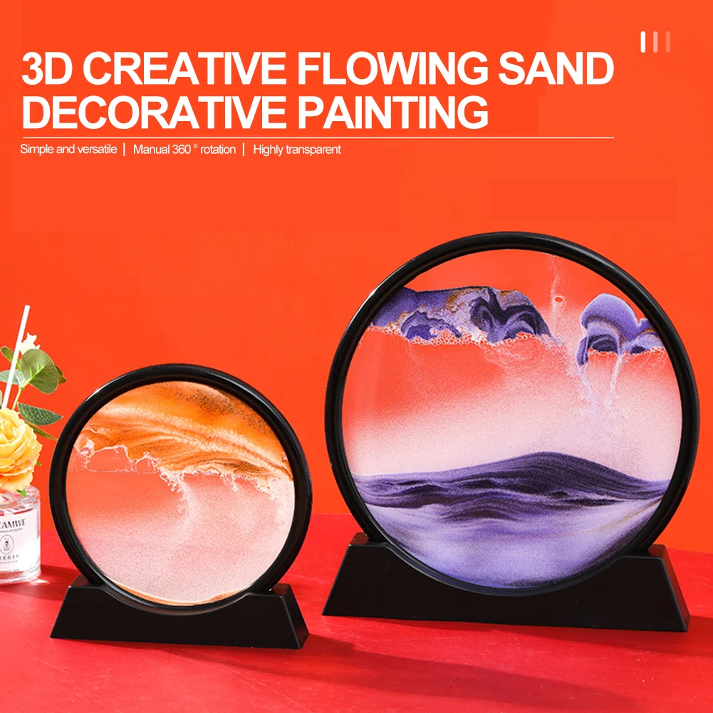 

Moving Sand Art Picture 3D Dynamic Flowing Sand Picture Deep Sea Sandscape for Tabletop Crafts Home Office Decor Birthday Gifts