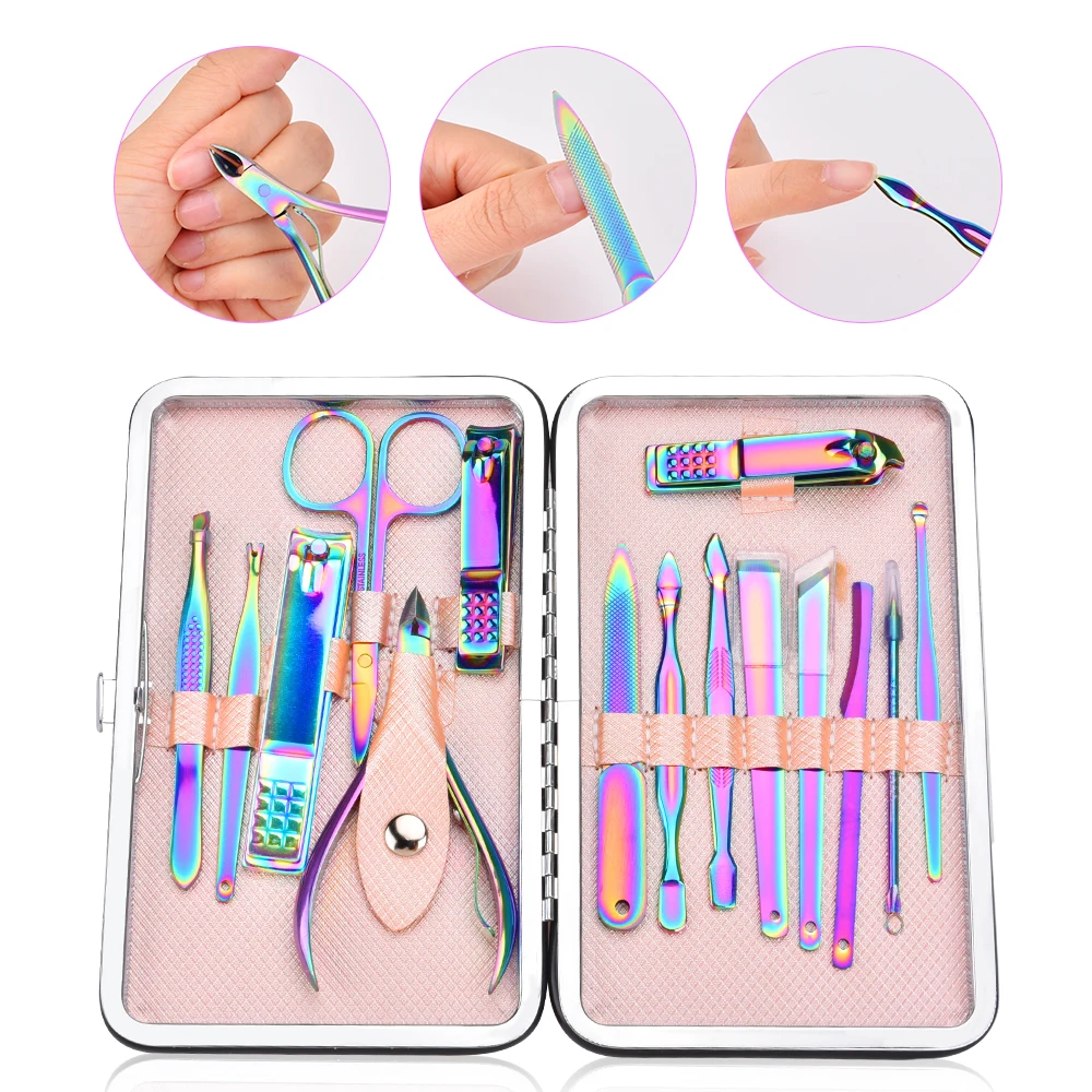 1 Set Rainbow Chameleon Manicure Nail Kits Stainless Steel Clippers Cutter Pliers Sanding File Acne Needle Toenail Grooming
1 Set Rainbow Chameleon Manicure Nail Kits Stainless Steel Clippers Cutter Pliers Sanding File Acne Needle Toenail Grooming