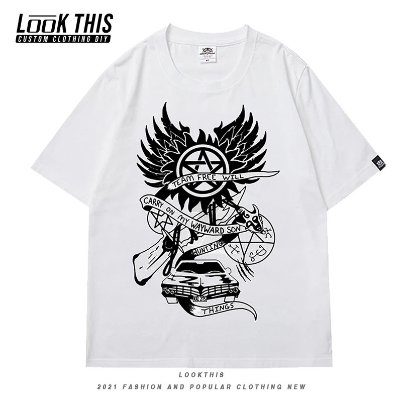 Supernatural O-Neck Oversized T-shirt Casual Women Tee-Shirt 2021 Summer Clothing Street Cool Women's T-shirt Print Tops Tee 
Supernatural O-Neck Oversized T-shirt Casual Women Tee-Shirt 2021 Summer Clothing Street Cool Women's T-shirt Print Tops Tee