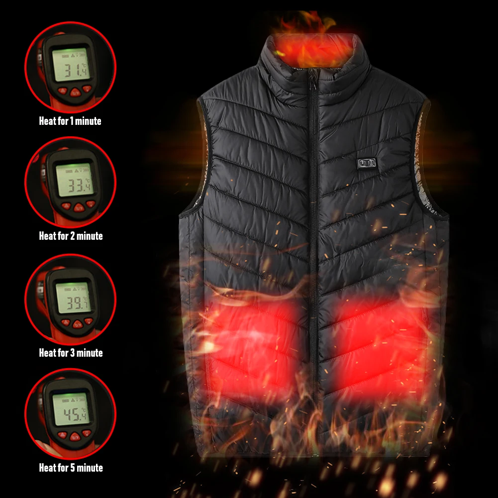 New 4-Zone Dual Control Heating Vest Jacket Men'S Winter USB Intelligent Electric Heating Clothing Outdoor Fishing Hunting
New 4-Zone Dual Control Heating Vest Jacket Men'S Winter USB Intelligent Electric Heating Clothing Outdoor Fishing Hunting