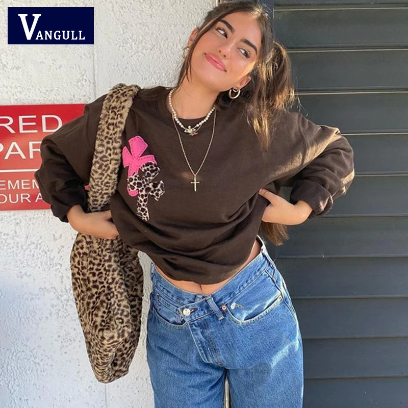 Vangull Leopard Patch Print Oversized Brown Tops women Spring Vintage Crewneck Long Sleeve Sweatshirts Indie Outfits Streetwear
Vangull Leopard Patch Print Oversized Brown Tops women Spring Vintage Crewneck Long Sleeve Sweatshirts Indie Outfits Streetwear