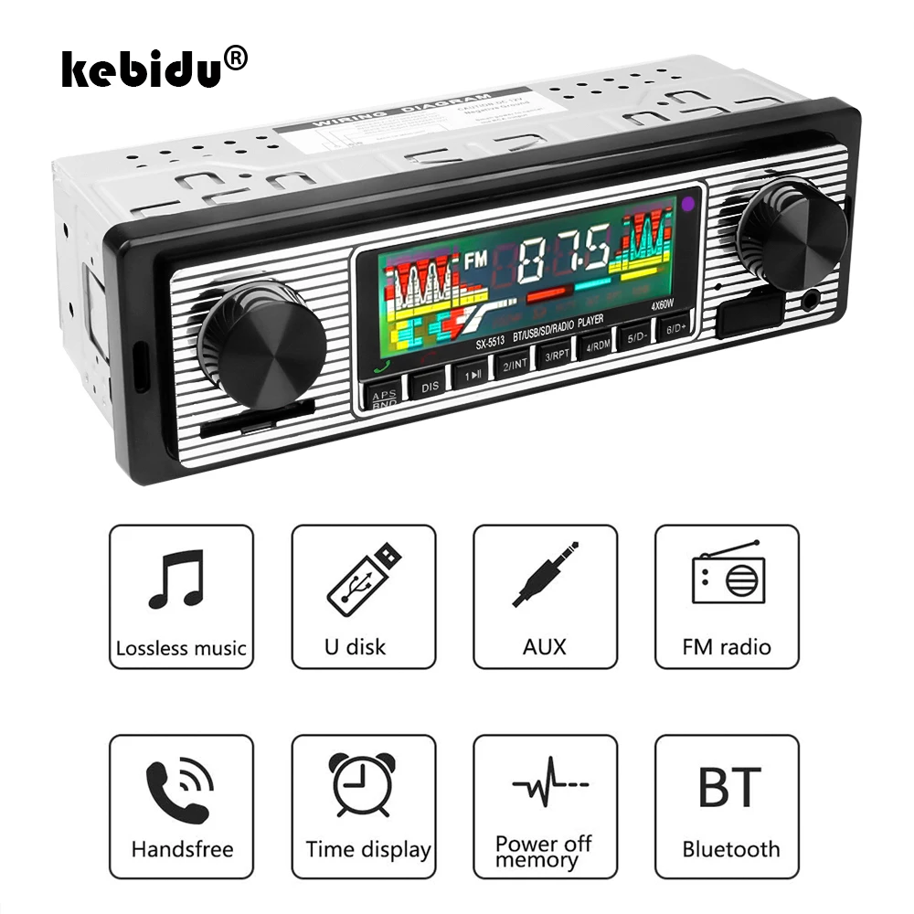 Kebidu автомобильное радио Bluetooth беспроводной MP3 мультимедийный плеер Поддержка AUX