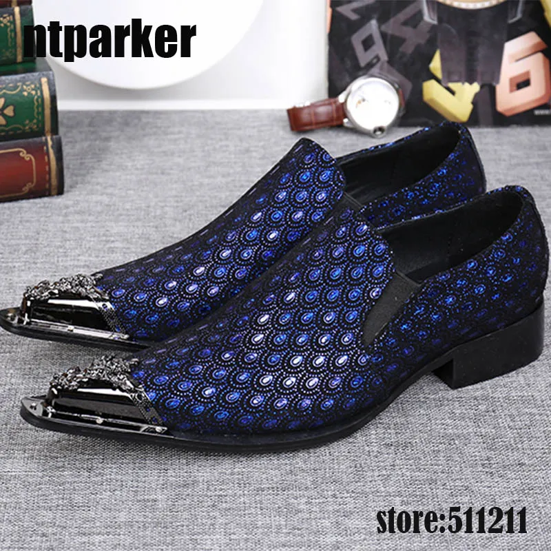 Luxury Handmade Western Fashion Pointed Metal Toe Dress Shoes Blue/Grey Party Wedding Leather Shoes for Men, EU38-46!
Luxury Handmade Western Fashion Pointed Metal Toe Dress Shoes Blue/Grey Party Wedding Leather Shoes for Men, EU38-46!