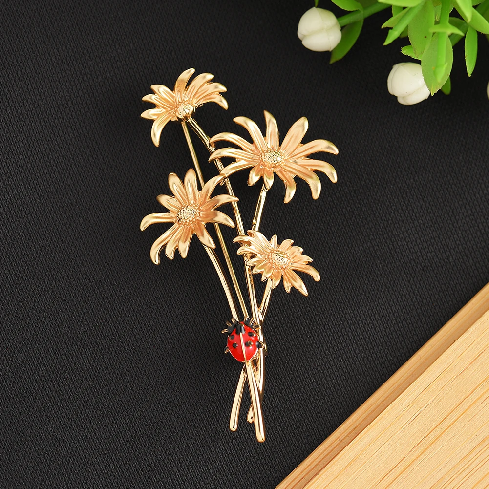 Gold Sunflower Pin Brooch New Arrival Women Copper Flower Bouquet Dress Accessories Jewelry Brooches Pins for Mother's Day Gifts
Gold Sunflower Pin Brooch New Arrival Women Copper Flower Bouquet Dress Accessories Jewelry Brooches Pins for Mother's Day Gifts